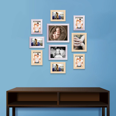 Artzfolio Polymer Wall Photo Frame(Multicolor, 10 Photo(s), 4x6-7pc;6x8-2pc;8x10-1pc;SET OF 10 PCS)