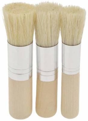 Sabahz Trading 3Pcs Stencil Brushes Set, Art Crafts Paint Brush(Set of 3, Beige)
