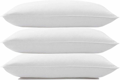 WILD MINT Microfibre Sleeping Pillow Pack of 3 Solid(White)