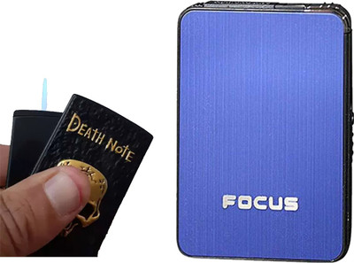 SLS FLAME Death Note And FOCUS Cigarette Case Lighter Red Flame Cigarette Pocket Lighter Pack Of 2 Pocket Lighter(Multicolor)