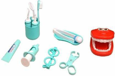 BundelkhandSports Doctor Medical Toy Set with 15 Pieces of Dental Instruments for Kids (Pink / Blue Color)636363