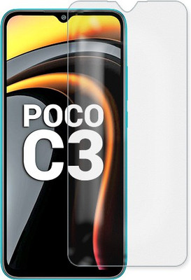 MUTAALI Tempered Glass Guard for Poco C3 Front Matte(Pack of 1)