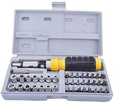 RUDRAshoppy 41 in 1 Pcs Tool Kit & Screwdriver Tool Kit Foldable Set and Socket Set Ratchet Screwdriver Set Standard Screwdriver Set(Pack of 41)