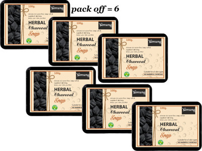 Yamuna Fb 100% Natural Charcoal Bathing Soap Br GLYCERINE SOAP BATH (pack Off 6) On Flipkart For Rs. 298