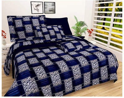 ZXIMPEX 144 TC Polycotton Double Printed Flat Bedsheet(Pack of 1, Multicolor)