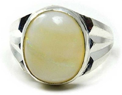 KUNDLI GEMS Stone Opal Silver Plated Ring