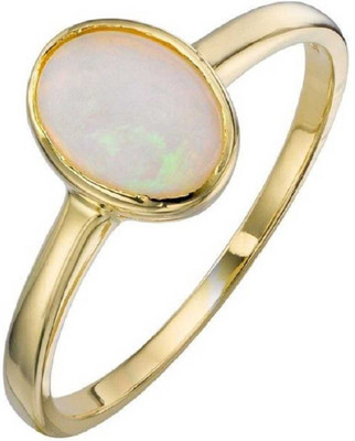 KUNDLI GEMS Stone Opal Gold Plated Ring