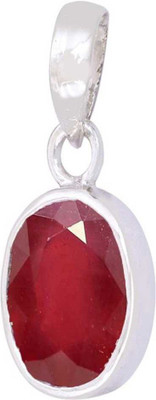 RATAN BAZAAR Ruby Pendant Natural Manik Stone 6.00 carat Stone unheated & untreated Certified for unisex Silver Ruby Stone Pendant