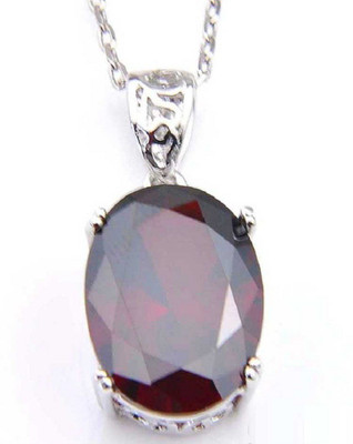 RATAN BAZAAR Ruby Stone Pendant Manik Stone 5.25 carat Stone Astrological Purpose Certified for unisex Silver Ruby Stone Pendant