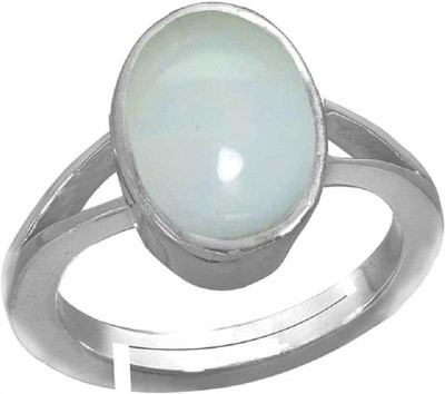 KUNDLI GEMS Stone Opal Silver Plated Ring