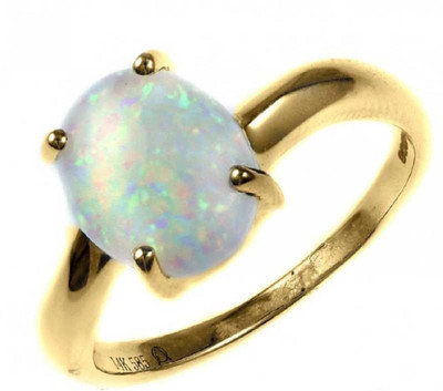 RATAN BAZAAR Stone Opal Gold Plated Ring