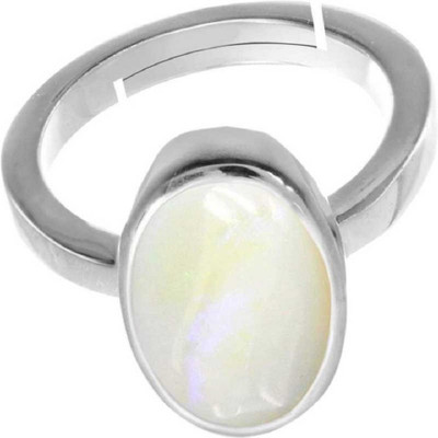 KUNDLI GEMS Stone Opal Silver Plated Ring