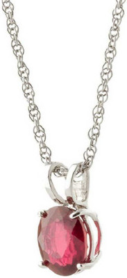 RATAN BAZAAR Ruby Stone Pendant Manik Stone 5.25 carat Stone Astrological Purpose Certified for unisex Silver Ruby Stone Pendant