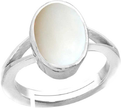 KUNDLI GEMS Stone Opal Silver Plated Ring