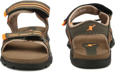 Sparx SS 106 Men Sandals(Orange, Olive , 10)