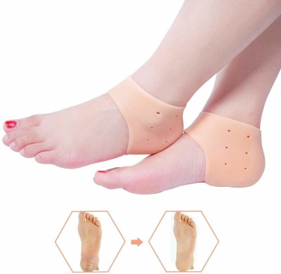 YKID YK001 YKID Anti Crack Half Heel Silicone Heel Pad Socks for Pain Relief Moisturizing Massager(Pink)