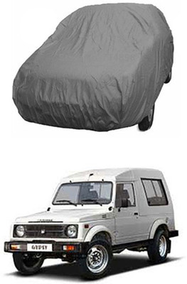 unik auto Car Cover For Maruti Suzuki Gypsy (Without Mirror Pockets)(Grey)