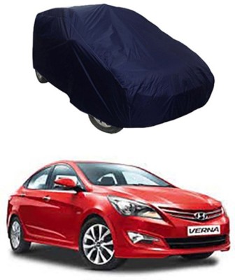 Wadhwa Creations Car Cover For Hyundai Fluidic Verna 4S (Without Mirror Pockets)(Blue)