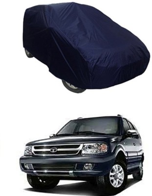 unik auto Car Cover For Tata Safari Dicor (Without Mirror Pockets)(Blue)