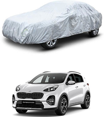 unik auto Car Cover For Kia Universal For Car (Without Mirror Pockets)(Silver)