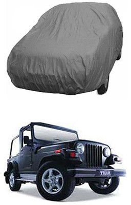 unik auto Car Cover For Mahindra Thar (Without Mirror Pockets)(Grey)
