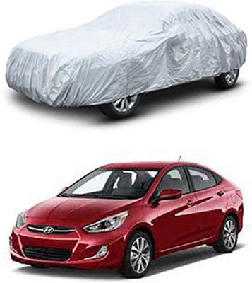 WildKraftZ Car Cover For Hyundai Accent (Without Mirror Pockets)(Silver)