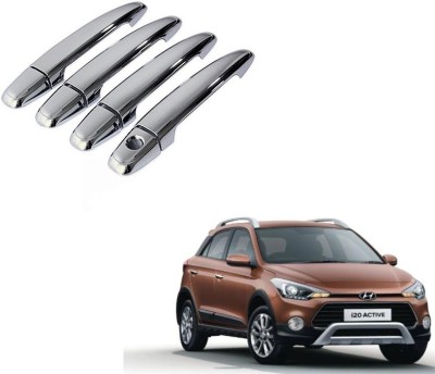 Uniqon (Set Of 4 Pcs) Car Stylish Door Catch Handle Cover Chrome Finishing Suitable For Hyundai i-20 Active Cars Car Grab Handle Cover