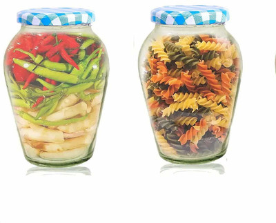 Avastro Glass Grocery Container  - 1000 ml(Pack of 2, Clear)