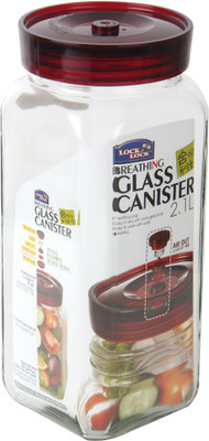 LOCK & LOCK Glass Canister - 2.1 L Glass Grocery Container(Clear) LOCK & LOCK Glass Canister - 2.1 L Glass Grocery Container(Clear)