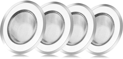 Kitchwish Kitchen Sink Stainless Steel Push Down Strainer(10.5 cm Set of 4)