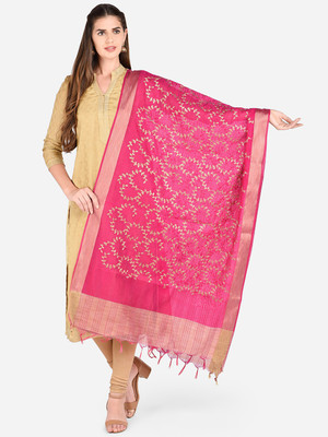 DUPATTA BAZAAR Silk Blend Embroidered Women Dupatta