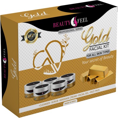 Beauty Feel 24 Carat Gold Facial kit, Professional Series SD facial for Glowing Skin(250 g)