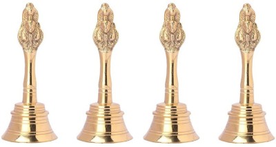 Stylewell Pack Of 4 Pcs Brass Nagpari Head Small Size Spiritual  Pooja Puja Bell Ghanti, for Poojan Purpose Brass Pooja Bell(Pack of 4)