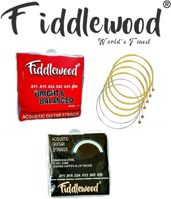FIDDLEWOOD Acoustic .11 GAUGE STRING SET FOR ACOUSTIC GUITAR Guitar String(6 Strings)