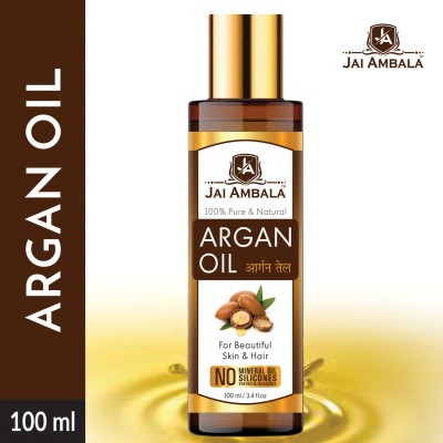 Jai Ambala Cold Pressed Premium Moroccan Argan Oil For Skin & Hair Pure & Natural (100 ml) Hair Oil(100 ml)