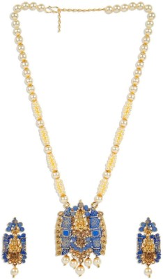 CHARMING JEWELS Alloy Gold-plated Blue Jewellery Set(Pack of 1)