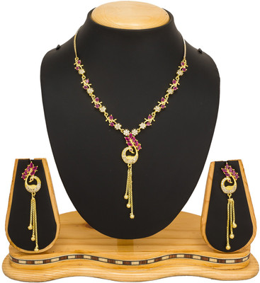 anjni creation Brass Gold Jewellery Set(Pack of 1)