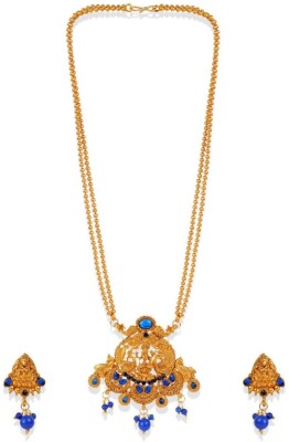 CHARMING JEWELS Alloy Gold-plated Blue Jewellery Set(Pack of 1)