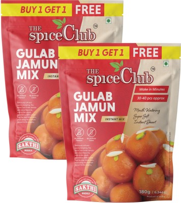 The Spice Club Gulab Jamun Mix 180g - Pack of 2. Instant Desert, Super Soft, Mouth Watering 360 g(Pack of 2)