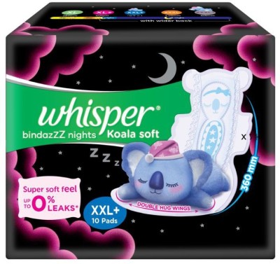 Whisper Ultra Night Sanitary pads XXL Plus - 10 pads Sanitary Pad (Pack of 10)