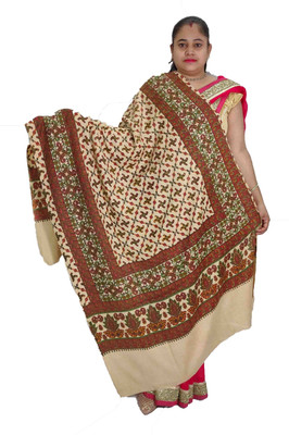 Vrinde Wool Printed Women Shawl(Multicolor)