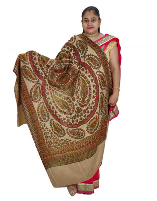 Vrinde Wool Printed Women Shawl(Multicolor)