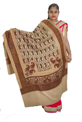 Vrinde Wool Printed Women Shawl(Multicolor)