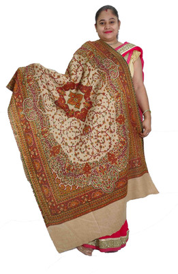 KAVIM Wool Printed Women Shawl(Multicolor)
