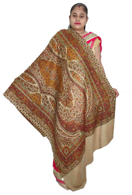 KAVIM Wool Printed Women Shawl(Multicolor)