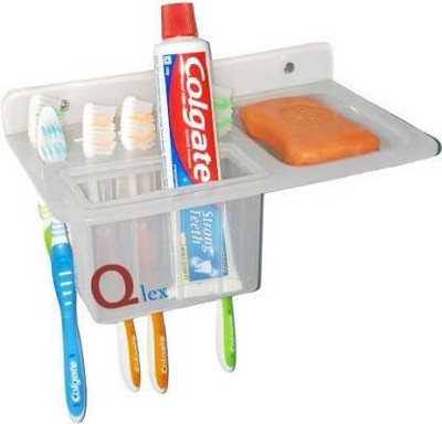 Qlex 3 IN 1 SHELF SOAP CASE(TRANSPARENT)