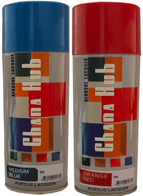 GHANA HUB PREMIUM CUBE DOUBLE Multicolor Spray Paint 900 ml(Pack of 2)