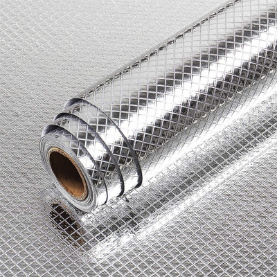 Inllex Foils Nature Silver Wallpaper(L x W: 60 cm x 200 cm)