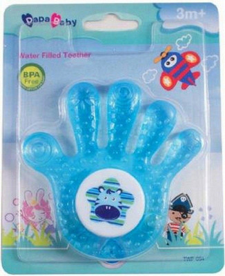 HuddiBABA Baby Teether, Soft Water Finger Teether .For New Born Babies Teether(Blue)