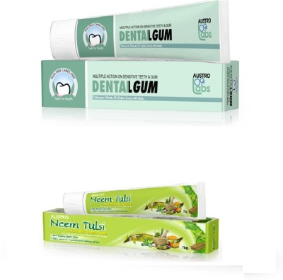 AUSTRO DENTAILGUM TOOTHPASTE + NEEM TULSI PACK 2+2 Toothpaste(75 g, Pack of 4)